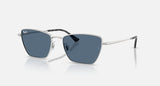 Ray-Ban RB3783 003/80 zilver, donkerblauw – schuin vooraanzicht