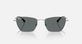 Ray-Ban RB3783 003/81 zilver, donkergrijs gepolariseerd – vooraanzicht