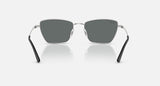 Ray-Ban RB3783 003/81 zilver, donkergrijs gepolariseerd – achteraanzicht