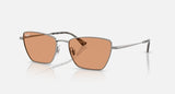 Ray-Ban RB3783 004/7 staalgrijs, oranje – schuin vooraanzicht