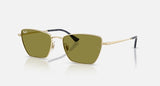 Ray-Ban RB3783 9213/2 lichtgoud, groen – schuin vooraanzicht