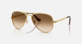 Ray-Ban Aviator Max RB3925 001/51 arista goud, glazen in bruin met kleurverloop – schuin vooraanzicht
