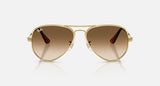 Ray-Ban Aviator Max RB3925 001/51 arista goud, glazen in bruin met kleurverloop – vooraanzicht