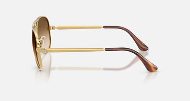 Ray-Ban Aviator Max RB3925 001/51 arista goud, glazen in bruin met kleurverloop – zijaanzicht