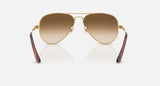 Ray-Ban Aviator Max RB3925 001/51 arista goud, glazen in bruin met kleurverloop – achteraanzicht