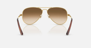 Ray-Ban Aviator Max RB3925 001/51 arista goud, glazen in bruin met kleurverloop – achteraanzicht