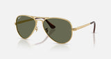 Ray-Ban Aviator Max RB3925 001/58 arista goud, glazen in groen gepolariseerd – schuin vooraanzicht