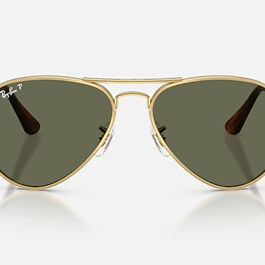 Ray-Ban Aviator Max RB3925 001/58 arista goud, glazen in groen gepolariseerd – vooraanzicht
