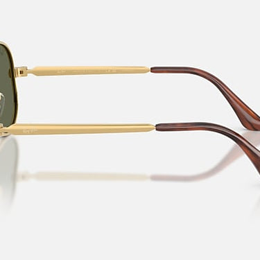 Ray-Ban Aviator Max RB3925 001/58 arista goud, glazen in groen gepolariseerd – zijaanzicht