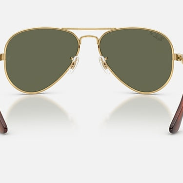 Ray-Ban Aviator Max RB3925 001/58 arista goud, glazen in groen gepolariseerd – achteraanzicht