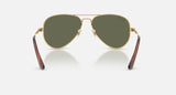 Ray-Ban Aviator Max RB3925 001/58 arista goud, glazen in groen gepolariseerd – achteraanzicht