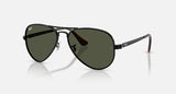 Ray-Ban Aviator Max RB3925 002/31 zwart, glazen in groen – schuin vooraanzicht