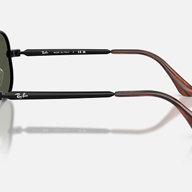 Ray-Ban Aviator Max RB3925 002/31 zwart, glazen in groen – zijaanzicht