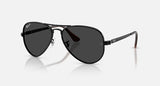 Ray-Ban Aviator Max RB3925 002/48 zwart, glazen in donkergrijs gepolariseerd – schuin vooraanzicht