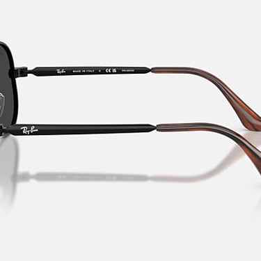 Ray-Ban Aviator Max RB3925 002/48 zwart, glazen in donkergrijs gepolariseerd – zijaanzicht