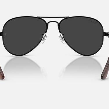 Ray-Ban Aviator Max RB3925 002/48 zwart, glazen in donkergrijs gepolariseerd – achteraanzicht