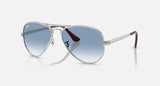 Ray-Ban Aviator Max RB3925 003/3F zilver, glazen in blauw met kleurverloop – schuin vooraanzicht