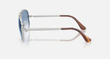 Ray-Ban Aviator Max RB3925 003/3F zilver, glazen in blauw met kleurverloop – zijaanzicht