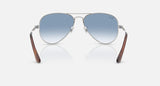 Ray-Ban Aviator Max RB3925 003/3F zilver, glazen in blauw met kleurverloop – achteraanzicht