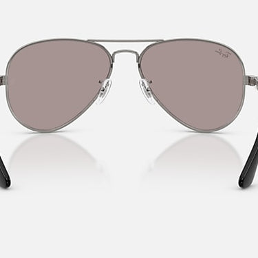Ray-Ban Aviator Max Summer Capsule RB3925 004/53 staalgrijs, glazen in violet – achteraanzicht