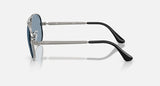 Ray-Ban Aviator Max Summer Capsule RB3925 004/56 staalgrijs, glazen in blauw – zijaanzicht