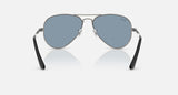 Ray-Ban Aviator Max Summer Capsule RB3925 004/56 staalgrijs, glazen in blauw – achteraanzicht