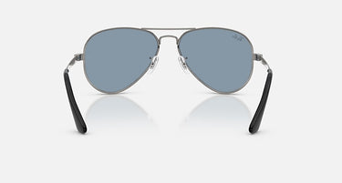 Ray-Ban Aviator Max Summer Capsule RB3925 004/56 staalgrijs, glazen in blauw – achteraanzicht