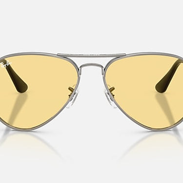 Ray-Ban Aviator Max Summer Capsule RB3925 004/R6 staalgrijs, glazen in geel – vooraanzicht