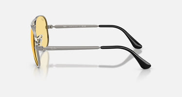 Ray-Ban Aviator Max Summer Capsule RB3925 004/R6 staalgrijs, glazen in geel – zijaanzicht