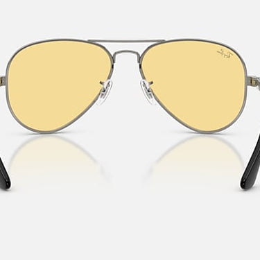 Ray-Ban Aviator Max Summer Capsule RB3925 004/R6 staalgrijs, glazen in geel – achteraanzicht