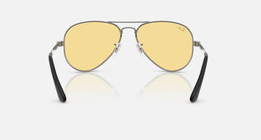 Ray-Ban Aviator Max Summer Capsule RB3925 004/R6 staalgrijs, glazen in geel – achteraanzicht