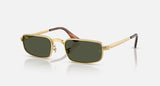 Ray-Ban RB3927 by A$AP Rocky 001/31 arista goud, glazen in groen – schuin vooraanzicht