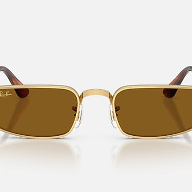 Ray-Ban RB3927 by A$AP Rocky 001/33 arista goud, glazen in bruin – vooraanzicht