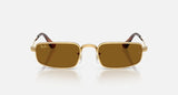 Ray-Ban RB3927 by A$AP Rocky 001/33 arista goud, glazen in bruin – vooraanzicht