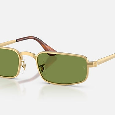 Ray-Ban RB3927 by A$AP Rocky 001/4E arista goud, glazen in groen – schuin vooraanzicht