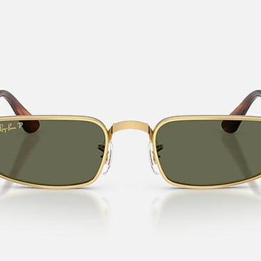 Ray-Ban RB3927 by A$AP Rocky 001/58 arista goud, glazen in groen gepolariseerd – vooraanzicht