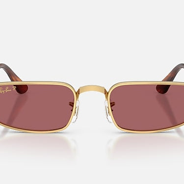 Ray-Ban RB3927 by A$AP Rocky 001/AF arista goud, glazen in paars gepolariseerd – vooraanzicht