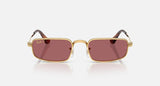 Ray-Ban RB3927 by A$AP Rocky 001/AF arista goud, glazen in paars gepolariseerd – vooraanzicht