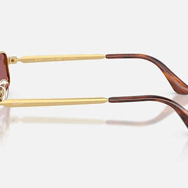 Ray-Ban RB3927 by A$AP Rocky 001/AF arista goud, glazen in paars gepolariseerd – zijaanzicht