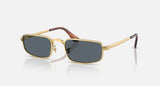 Ray-Ban RB3927 by A$AP Rocky 001/R5 arista goud, glazen in blauw – schuin vooraanzicht