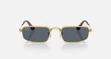 Ray-Ban RB3927 by A$AP Rocky 001/R5 arista goud, glazen in blauw – vooraanzicht
