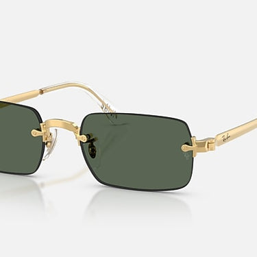 Ray-Ban RB3928 by A$AP Rocky 001/71 arista goud, glazen in donkergroen – schuin vooraanzicht