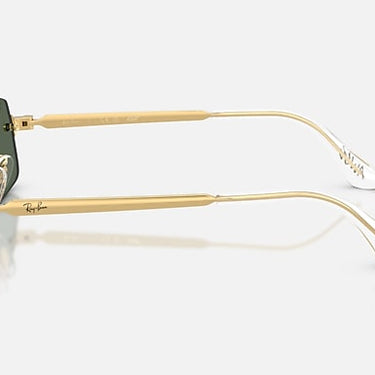 Ray-Ban RB3928 by A$AP Rocky 001/71 arista goud, glazen in donkergroen – zijaanzicht