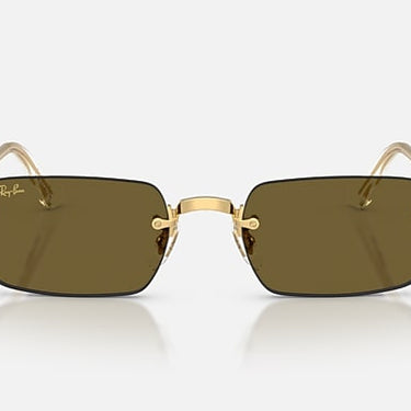 Ray-Ban RB3928 by A$AP Rocky 001/73 arista goud, glazen in donkerbruin – vooraanzicht