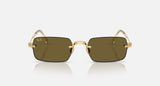 Ray-Ban RB3928 by A$AP Rocky 001/73 arista goud, glazen in donkerbruin – vooraanzicht
