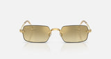 Ray-Ban RB3928 by A$AP Rocky 001/7I arista goud, glazen in bruin met kleurverloop en spiegelafwerking – vooraanzicht