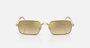 Ray-Ban RB3928 by A$AP Rocky 001/7I arista goud, glazen in bruin met kleurverloop en spiegelafwerking – vooraanzicht