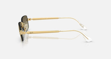 Ray-Ban RB3928 by A$AP Rocky 001/7I arista goud, glazen in bruin met kleurverloop en spiegelafwerking – zijaanzicht