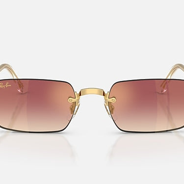 Ray-Ban RB3928 by A$AP Rocky 001/8H arista goud, glazen in helder met kleurverloop naar donkerviolet – vooraanzicht
