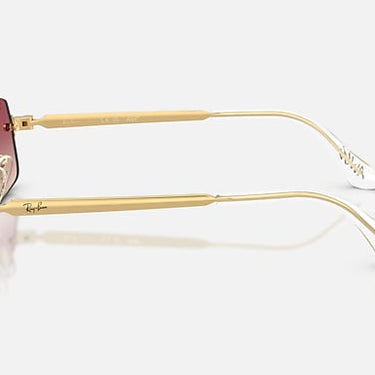 Ray-Ban RB3928 by A$AP Rocky 001/8H arista goud, glazen in helder met kleurverloop naar donkerviolet – zijaanzicht